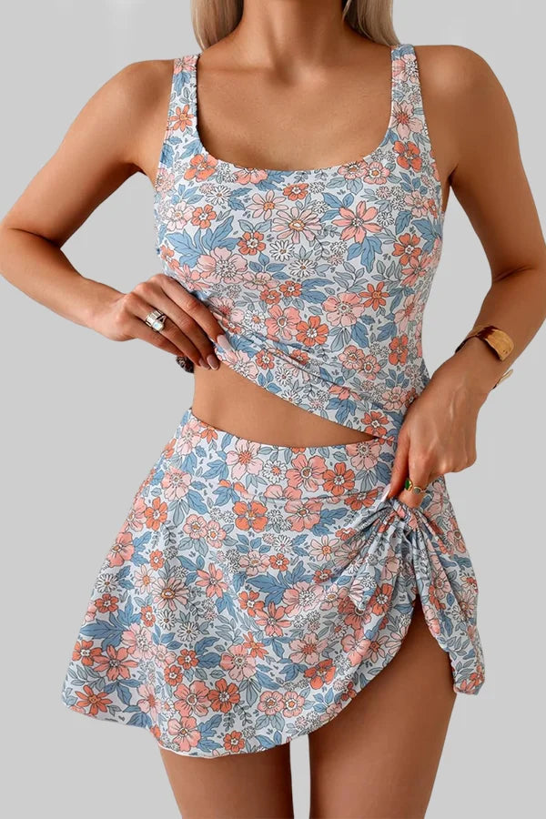 Ocevara Tankini Swimsuit for Women Tummy Control Two Piece Bathing Suit High Waisted Tank Top with - image 1