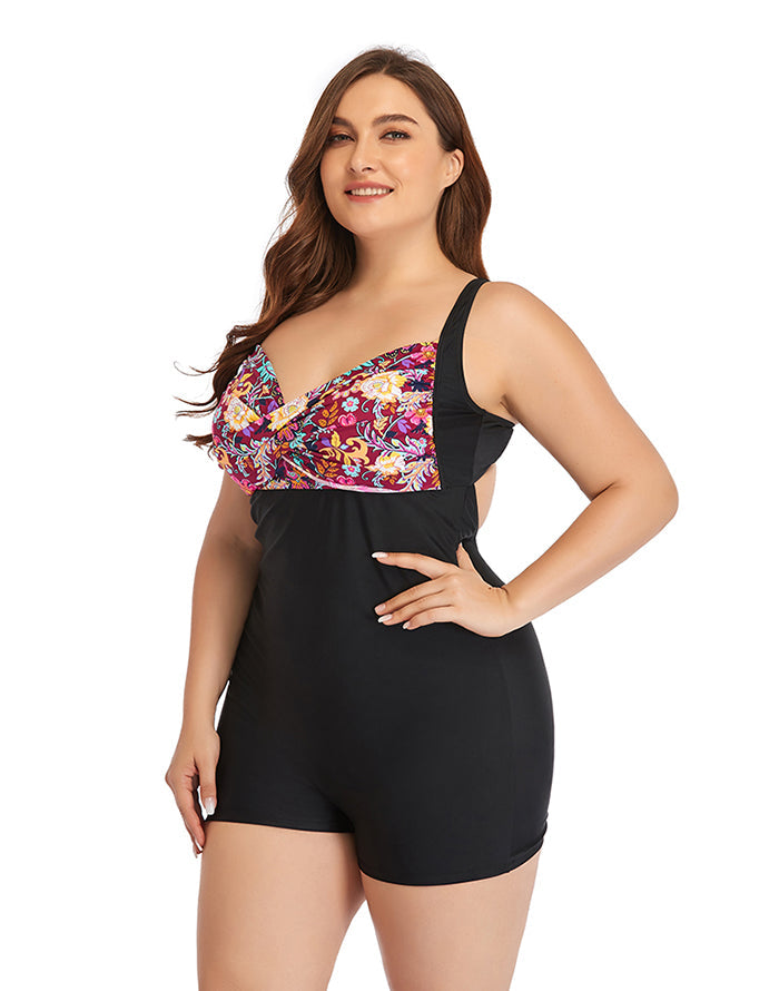 Ocevara Floral Plus Size One-Piece Swimsuit - image 3