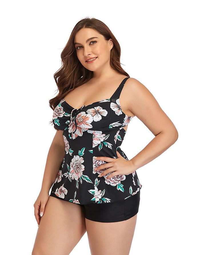 Ocevara Printed Camisole Plus Size Tankini Swimsuit - image 5