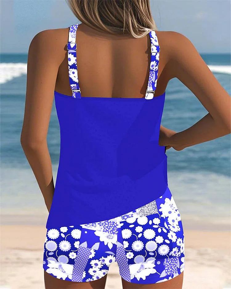 Ocevara Mid Waisted Floral Print Tankini Set - image 9