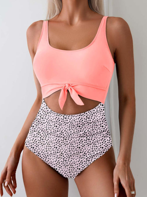 Ocevara Ocevara - Women's One Piece Swimsuit Tummy Control Slimming Bathing Suit Cutout Tie Knot - image 1