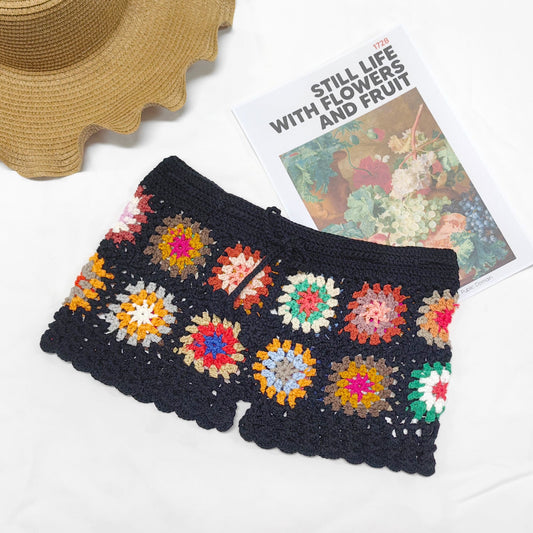 Crochet Granny Square Beach Shorts