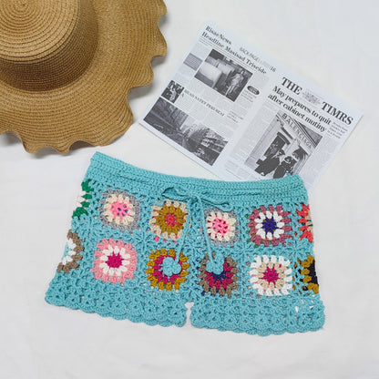 Crochet Granny Square Beach Shorts