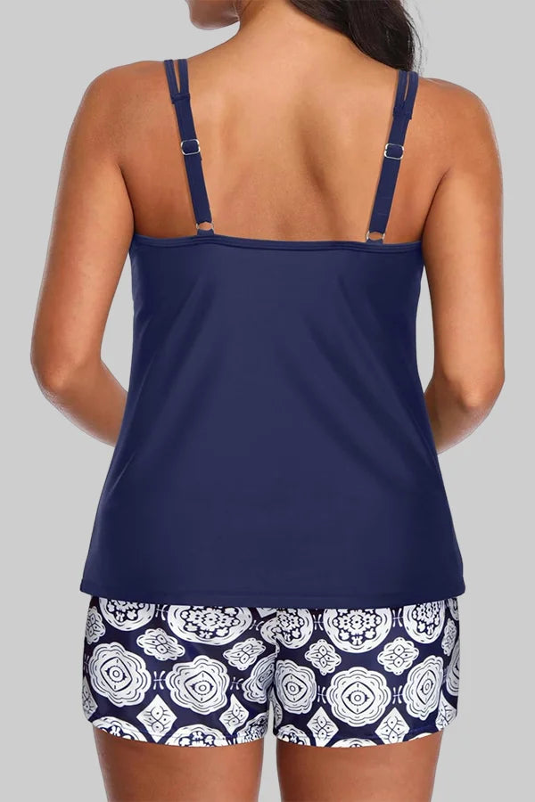 Ocevara Two Piece Tankini Swimsuits for Women Tummy Control Bathing Suit with Shorts Athletic Two Side - image 12
