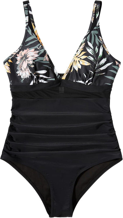 Ocevara Ocevara - Women Sexy Mesh Tummy Control Swimsuit Push Up High Waisted Bathing Suit - image 37