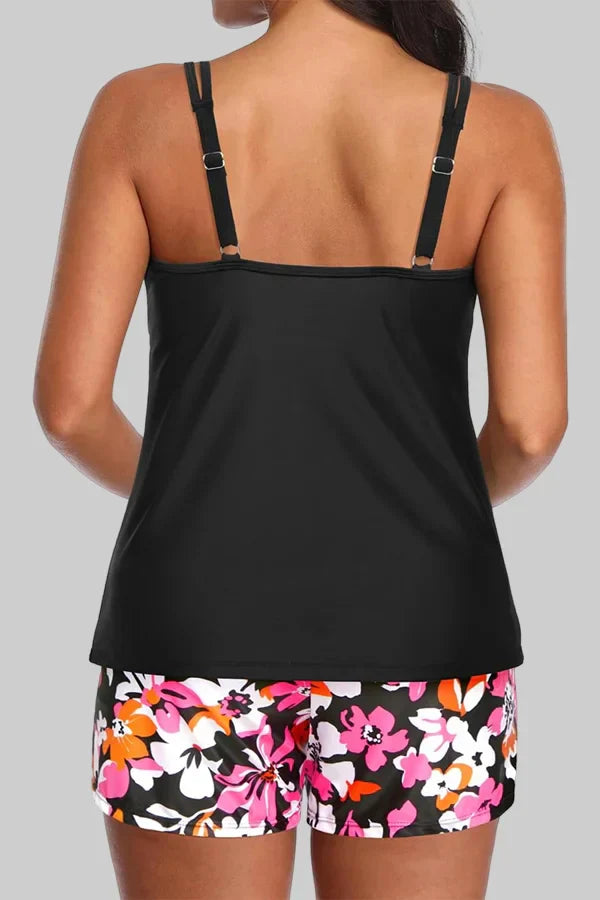 Ocevara Two Piece Tankini Swimsuits for Women Tummy Control Bathing Suit with Shorts Athletic Two Side - image 2