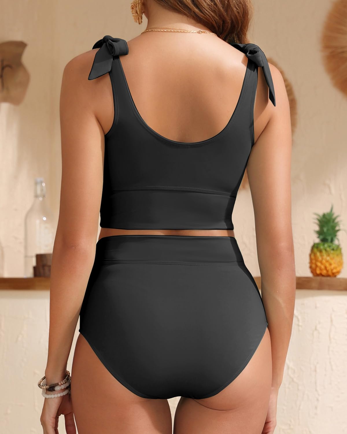 Ocevara Ocevara - Two Piece High Waisted Swimsuits Women Tummy Control Bikini Modest Bathing Suit - image 6