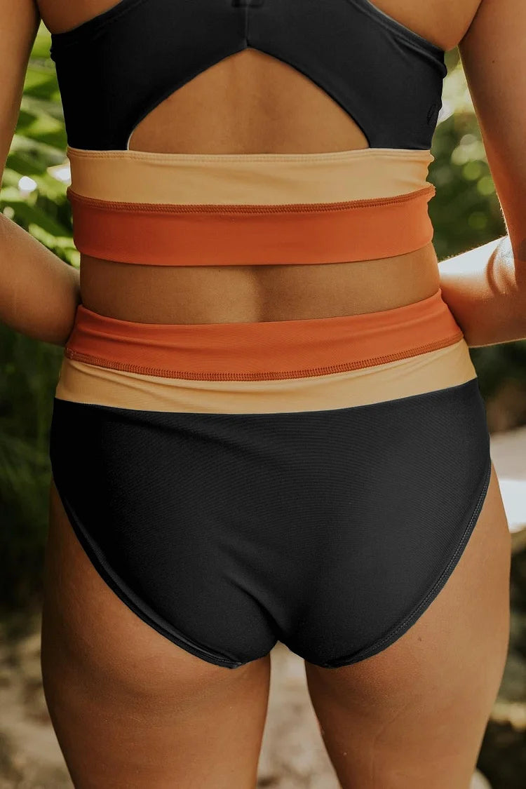Ocevara Teal Colorblock Cut Back Bikini Set - image 17
