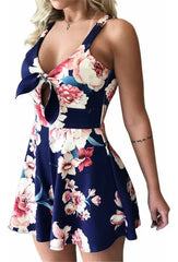 Printed Bandeau Bikini Set