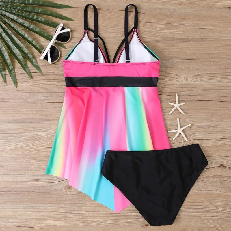 Summer Halter Two-Piece Tankini Set