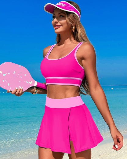 Ocevara Ocevara - High Waisted Bikini Sets Tummy Control Swim Skirt Two Piece Swim Suit Tummy Control - image 7