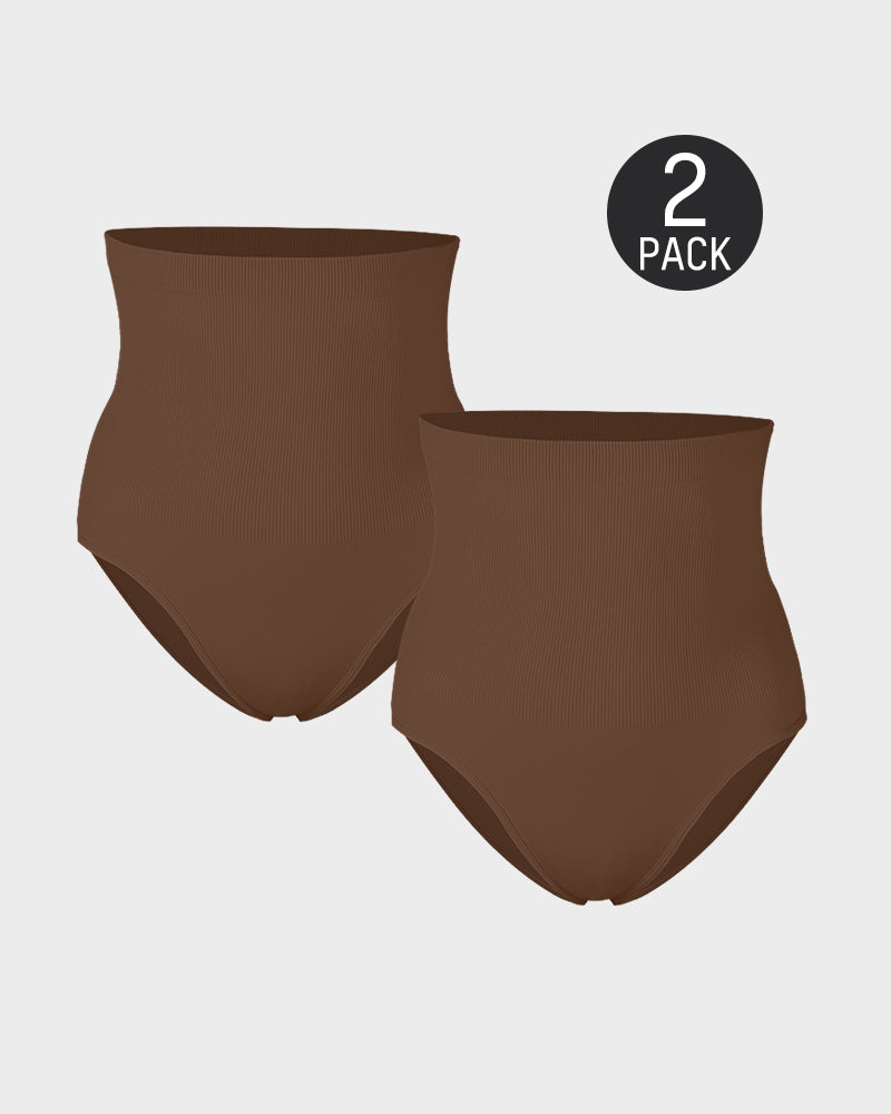 Ocevara High Waist Tummy Control Brief Panty (2 Pack) - image 18