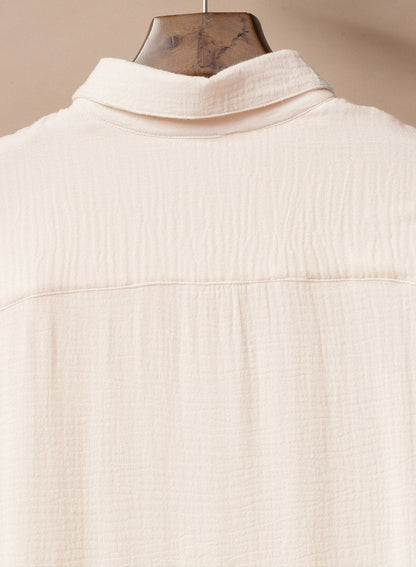 Ocevara Ocevara - White Solid Color Long Sun-proof Cardigan Cover Up - image 43
