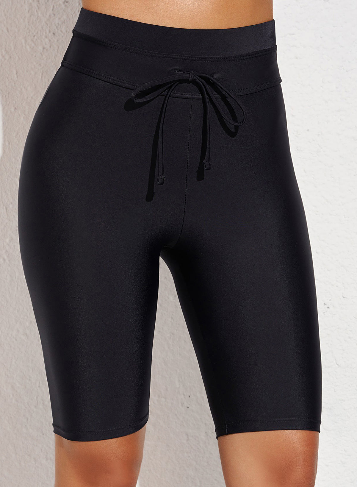 Ocevara Black Quick-drying Conservative High Waist Swim Short - image 3
