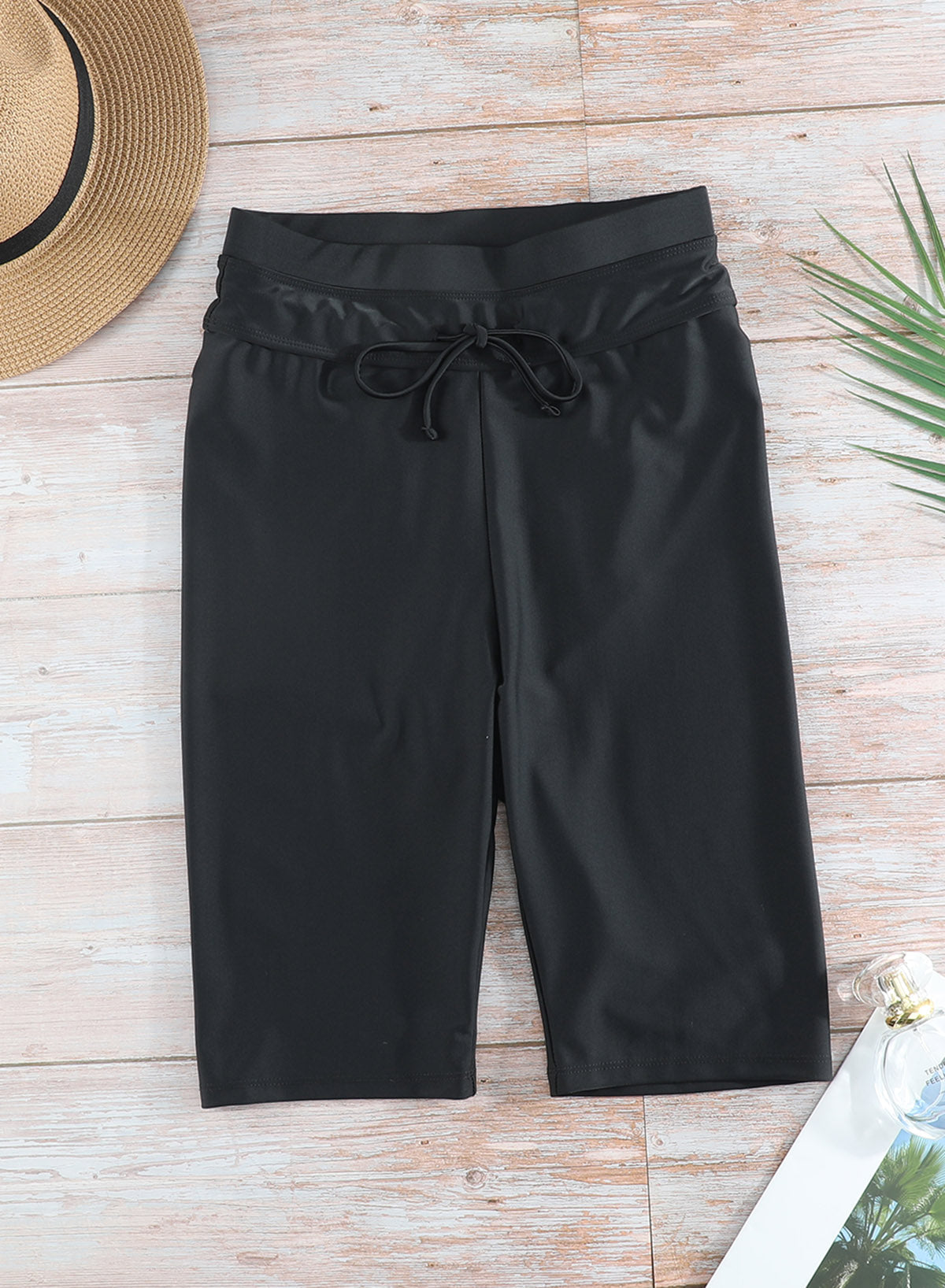 Ocevara Black Quick-drying Conservative High Waist Swim Short - image 8