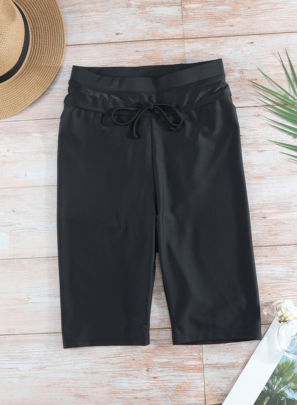 Ocevara Black Quick-drying Conservative High Waist Swim Short - image 8