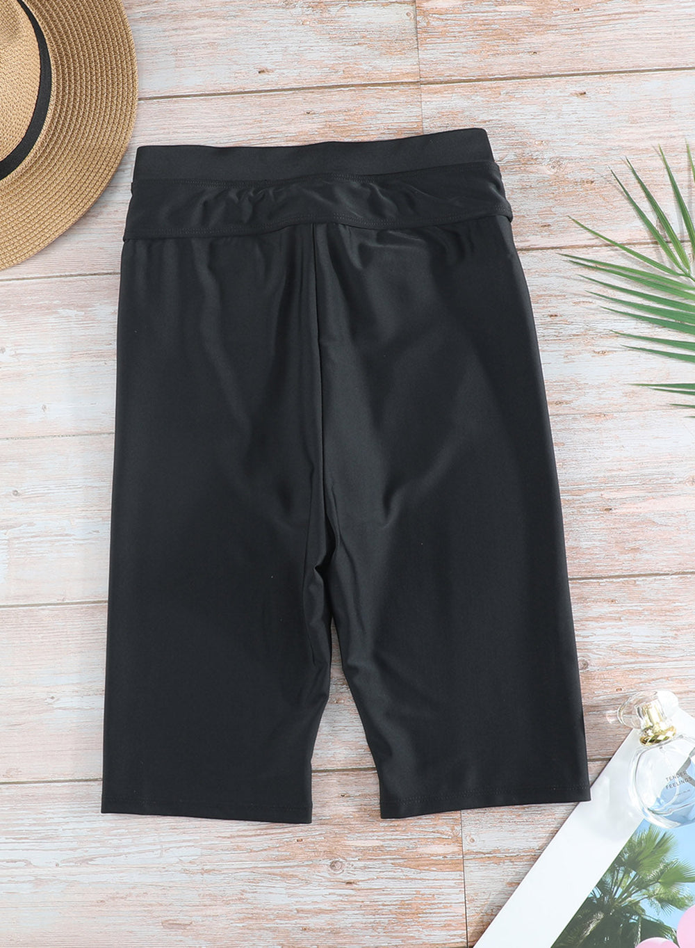 Ocevara Black Quick-drying Conservative High Waist Swim Short - image 9