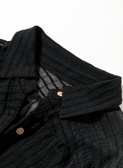 Ocevara Ocevara - Black Solid Color Tie Sun-proof Belt Sexy V Neck Cover Up - image 7