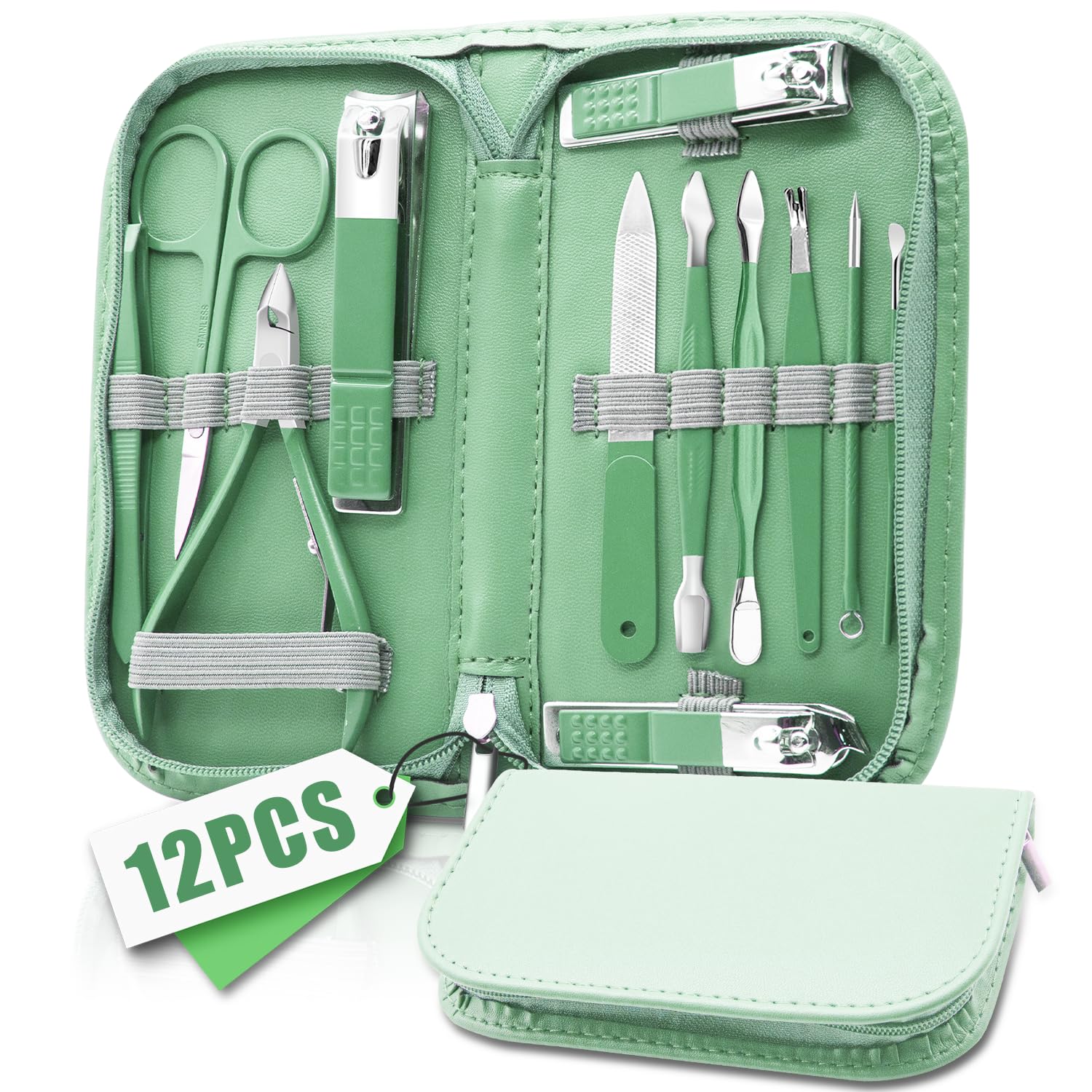 Ocevara Manicure Pedicure Set, 12 Pcs Nail Care Kit for Women, Mens Nail Grooming Kit, Manicure & - image 7