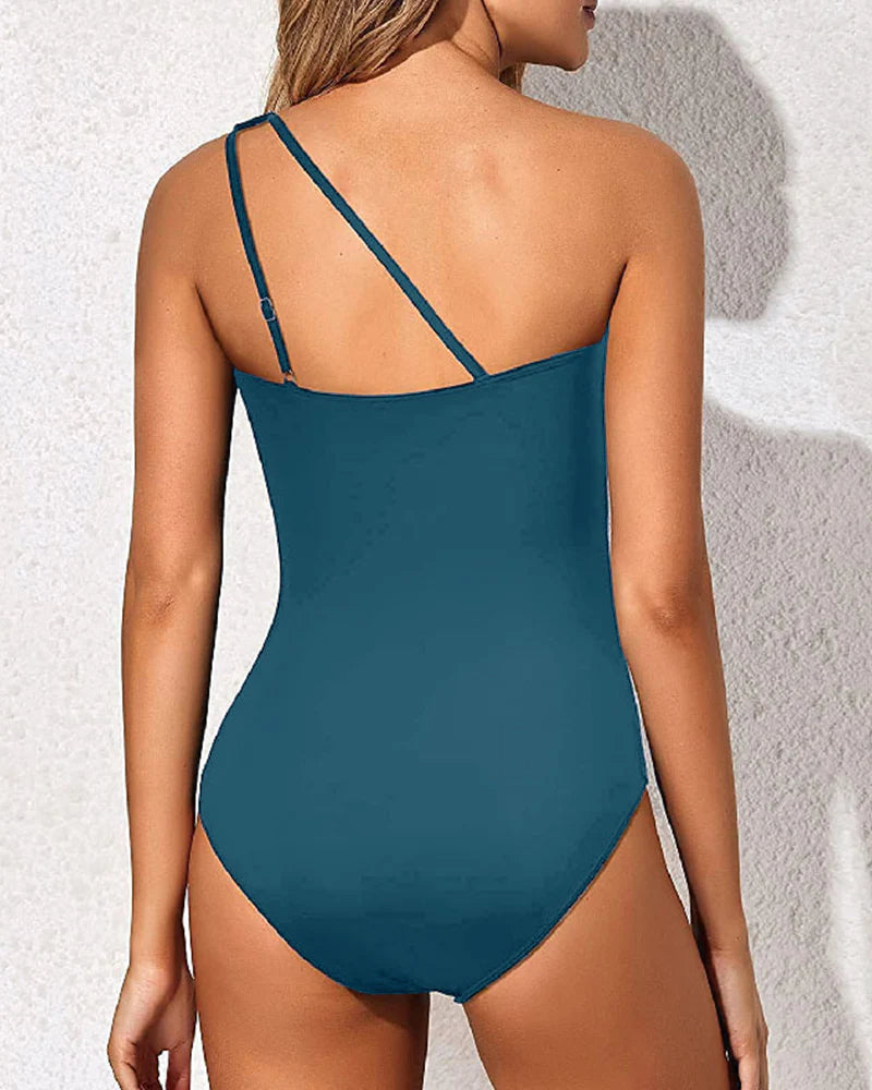 Ocevara Ocevara - One Shoulder One Piece Swimsuit for Women Tummy Control Bathing Suits - image 22