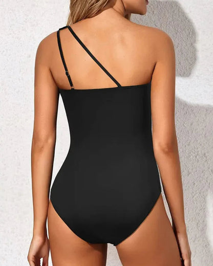 Ocevara Ocevara - One Shoulder One Piece Swimsuit for Women Tummy Control Bathing Suits - image 6