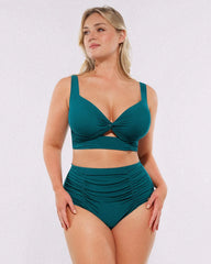 Twist-Front High-Waisted Tummy Control Bikini Set