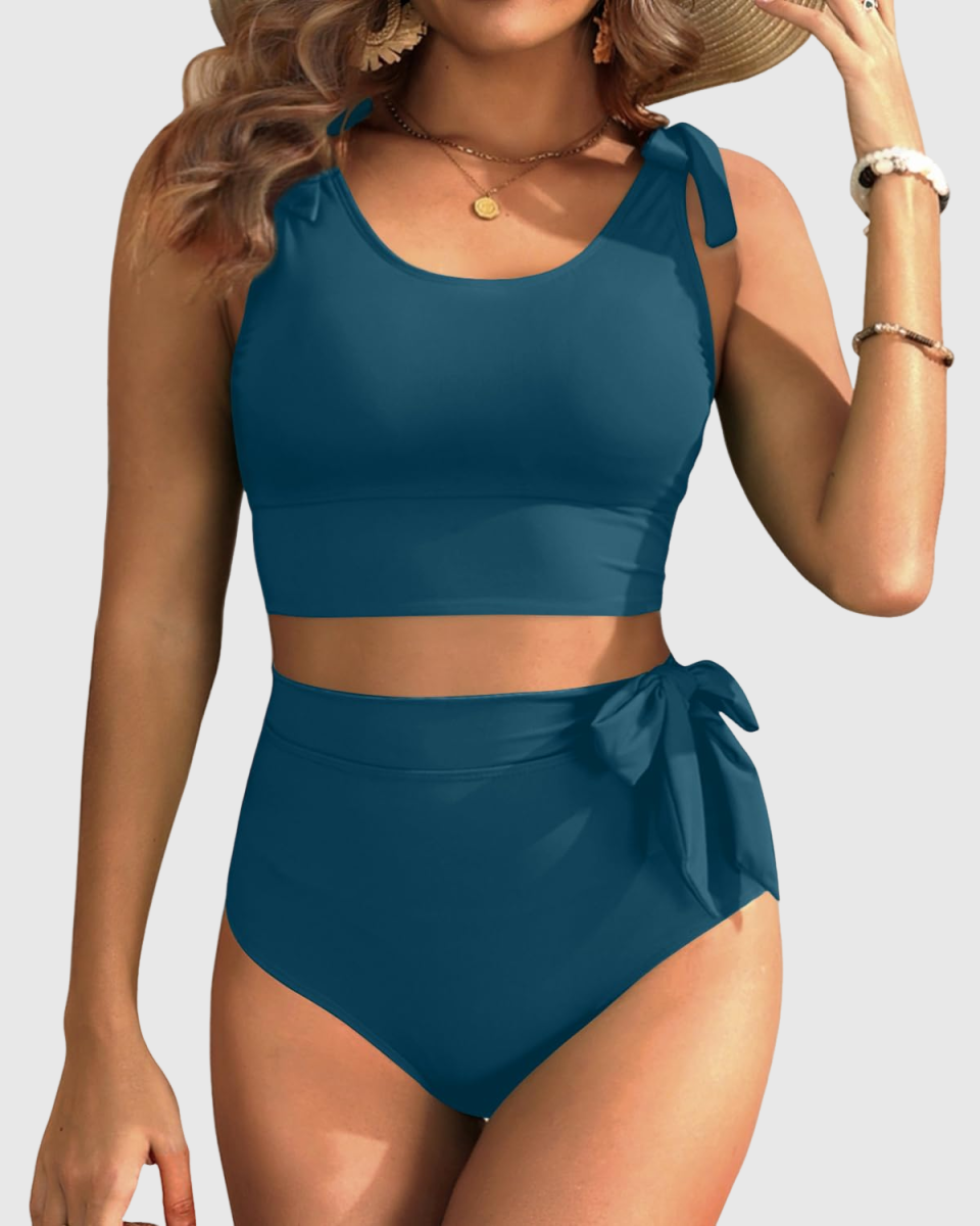 Ocevara Ocevara - Two Piece High Waisted Swimsuits Women Tummy Control Bikini Modest Bathing Suit - image 12