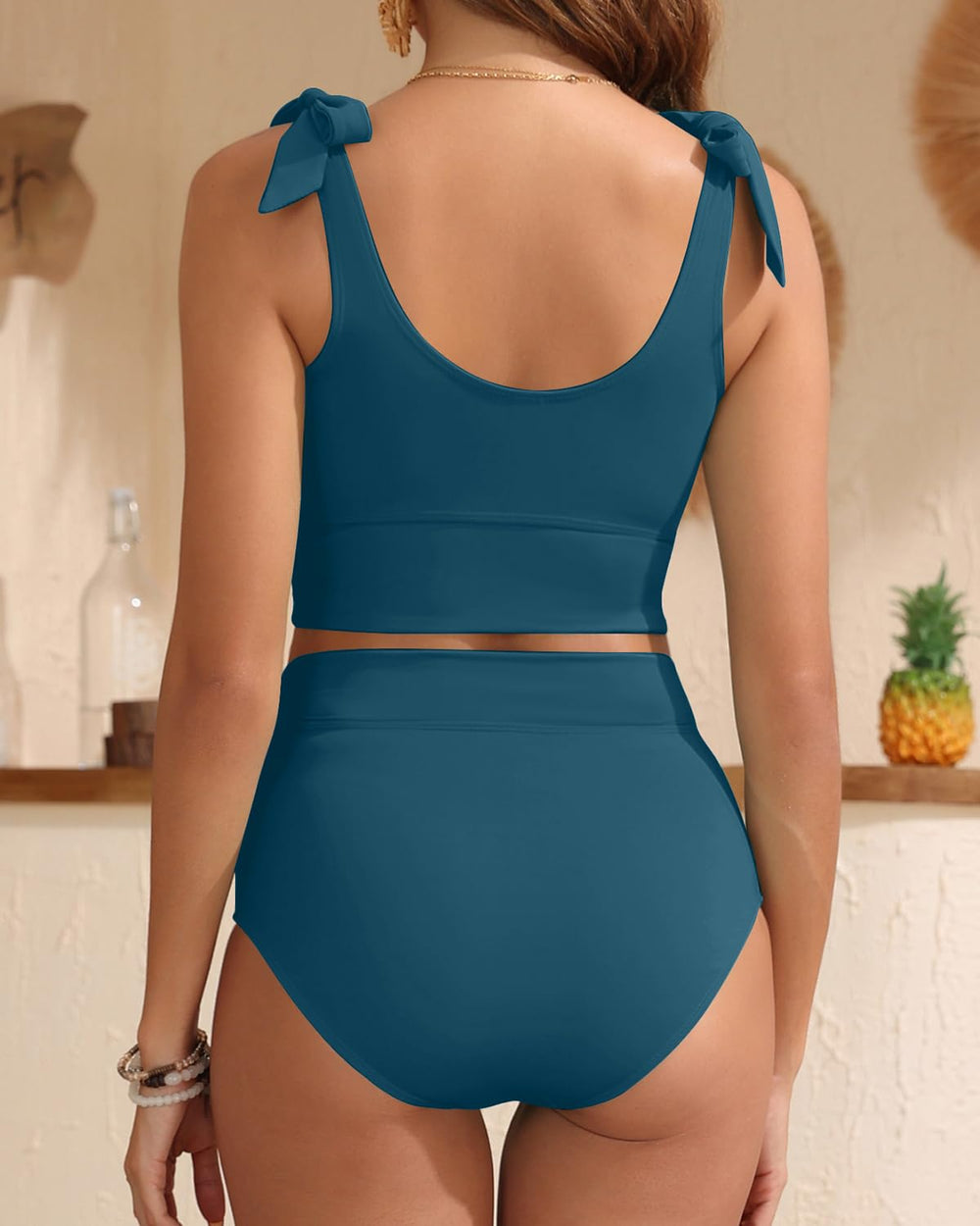 Ocevara Ocevara - Two Piece High Waisted Swimsuits Women Tummy Control Bikini Modest Bathing Suit - image 13