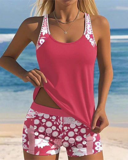 Ocevara Mid Waisted Floral Print Tankini Set - image 6
