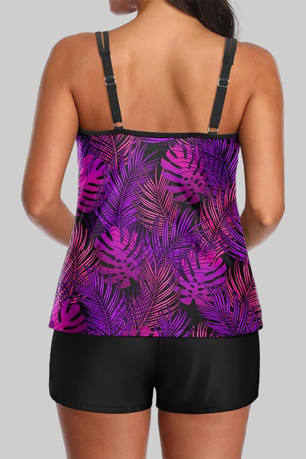 Ocevara Two Piece Tankini Swimsuits for Women Tummy Control Bathing Suit with Shorts Athletic Two Side - image 15