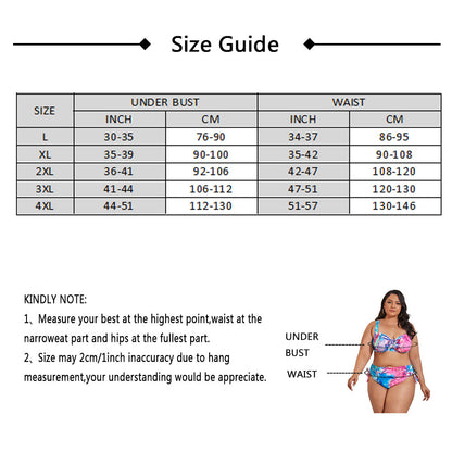 Ocevara Colorful Print Plus Size Bikini - image 13