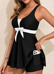 Ocevara Women Printed Two Piece Tankini Swimsuits Tummy Control Swim Dress High Waisted Boyshort with - image 6