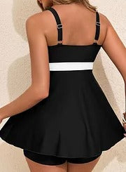 Ocevara Women Printed Two Piece Tankini Swimsuits Tummy Control Swim Dress High Waisted Boyshort with - image 8