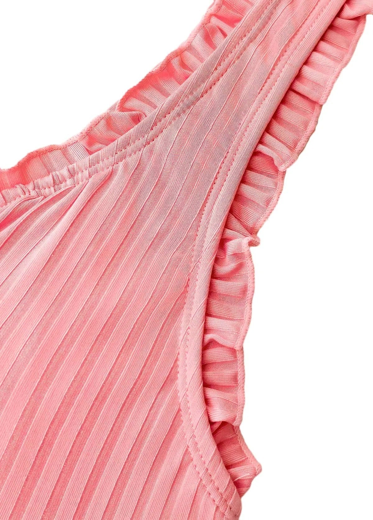 Ocevara Mid Waisted Tropical Plants Print Dusty Pink Tankini Set - image 5