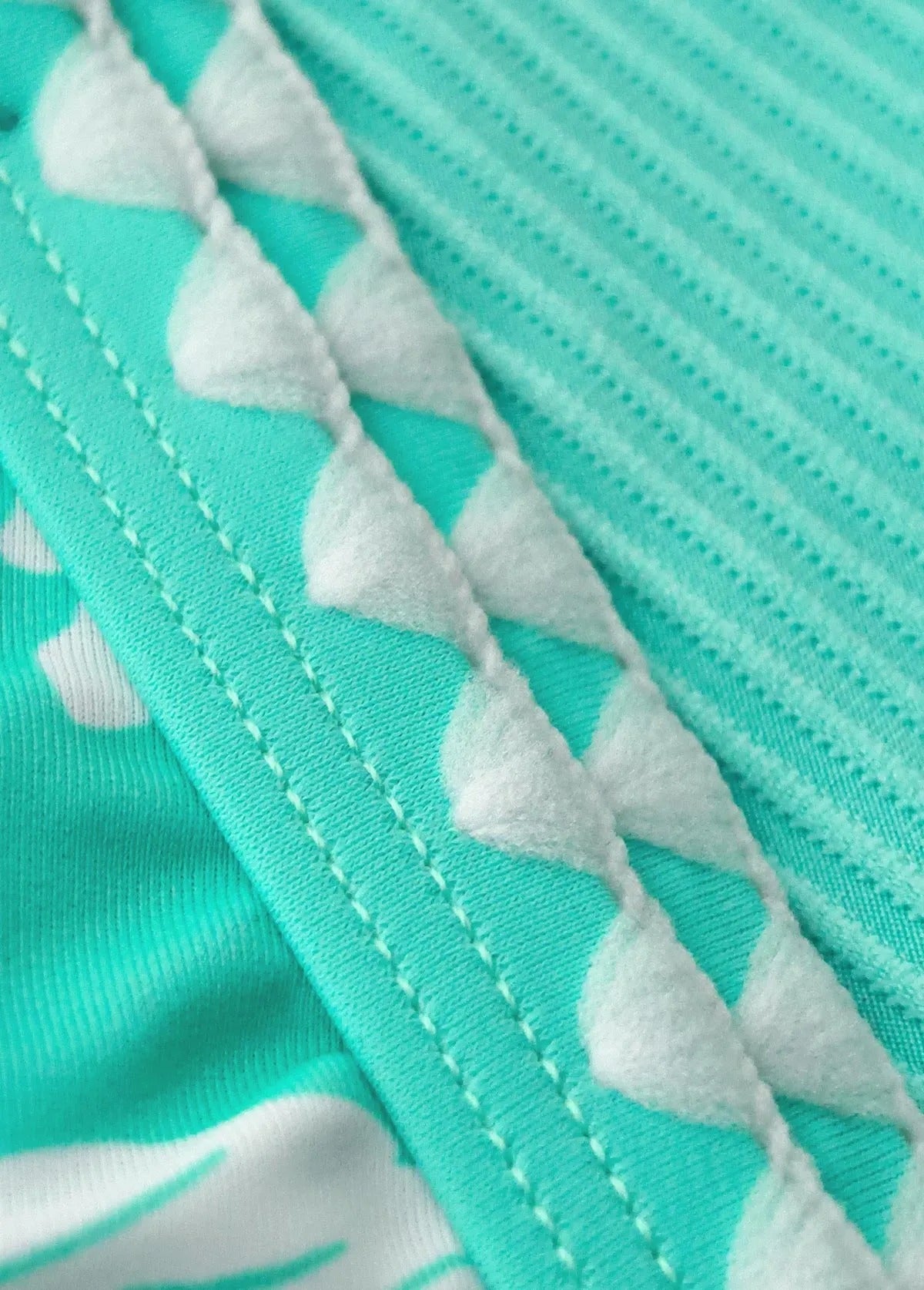 Ocevara Mid Waisted Floral Print Cyan Tankini Set - image 7