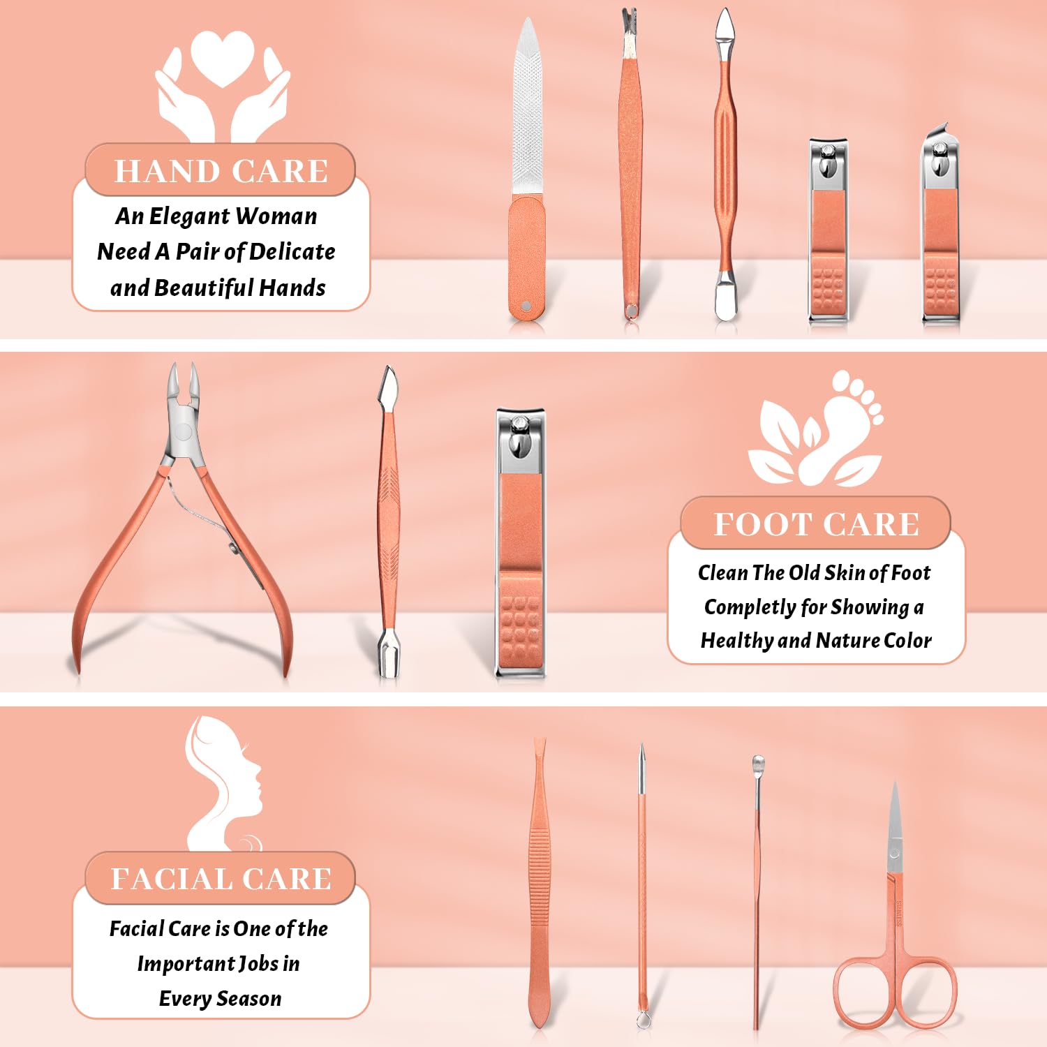 Ocevara Manicure Pedicure Set, 12 Pcs Nail Care Kit for Women, Mens Nail Grooming Kit, Manicure & - image 14