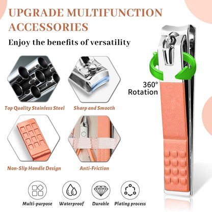 Ocevara Manicure Pedicure Set, 12 Pcs Nail Care Kit for Women, Mens Nail Grooming Kit, Manicure & - image 18